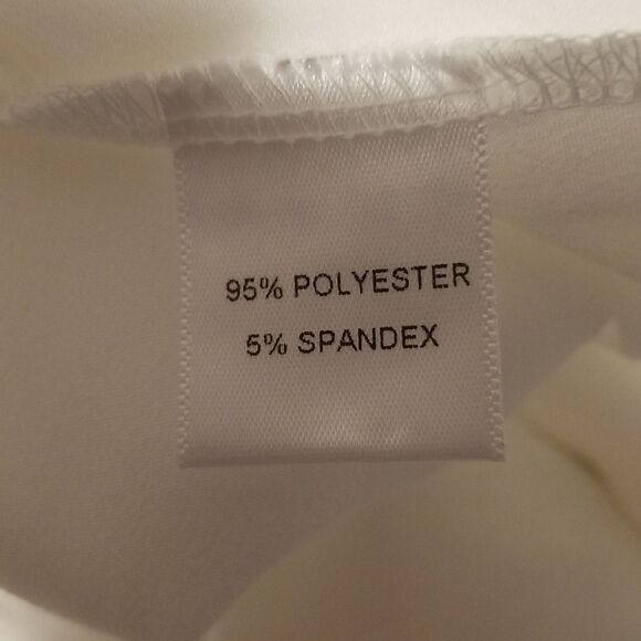 Spring Women White Dress V-neck Lantern Sleeve Dress Slim Solid Dress Mid-nwot - Picture 15 of 15